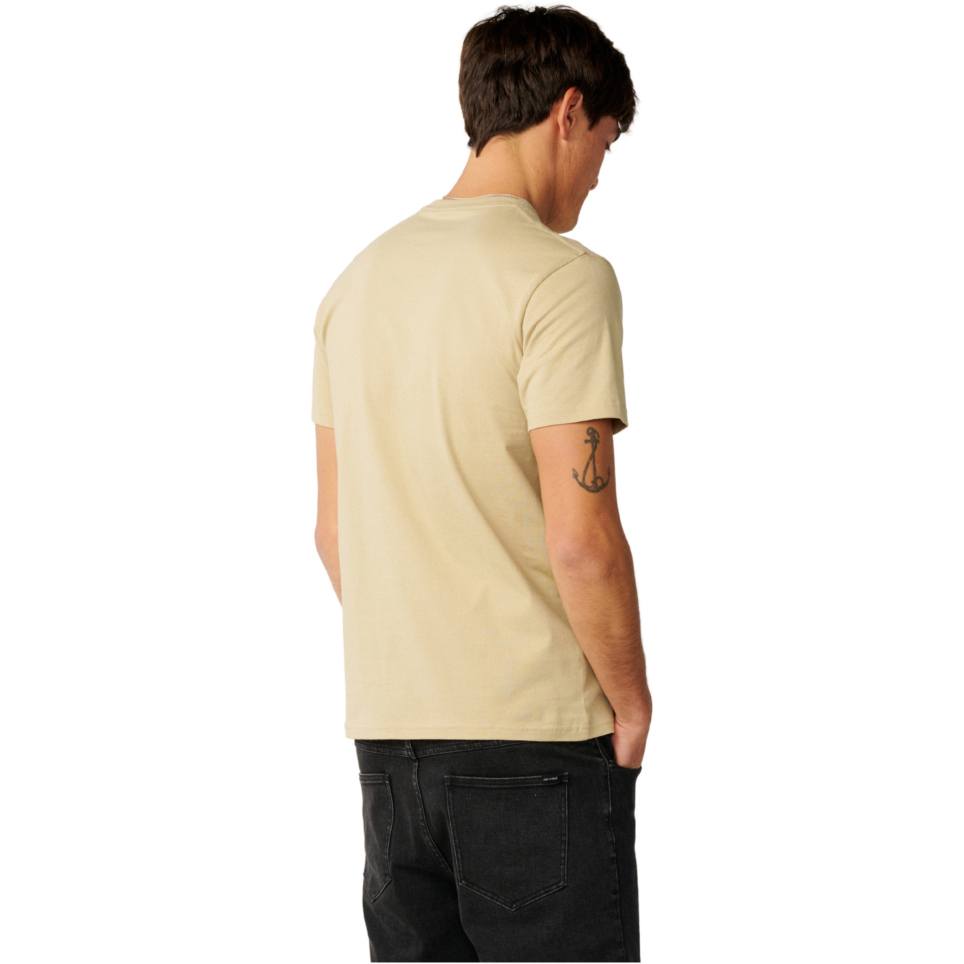 2026 Rip Curl Mens Streamline Pocket Badge T-Shirt 13TMTE - Khaki Sand
